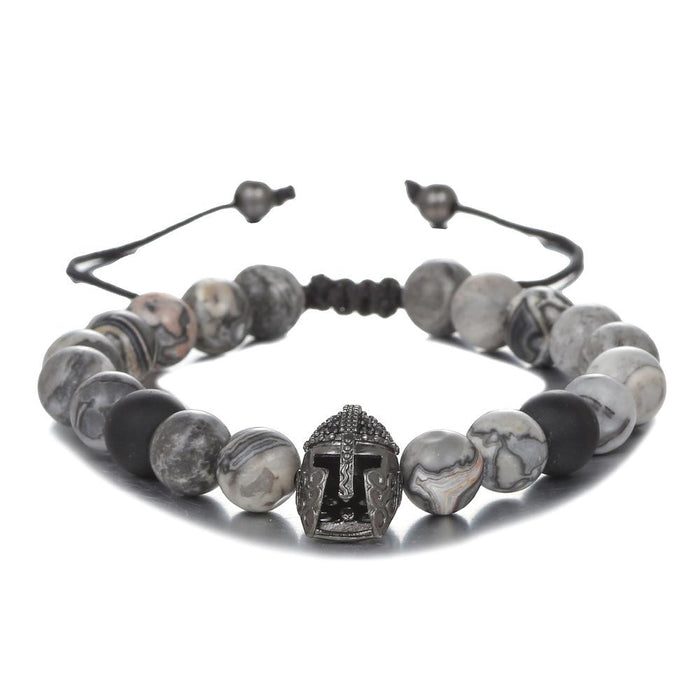 Men's Lava Stone Energy Handmade Beaded Bracelet