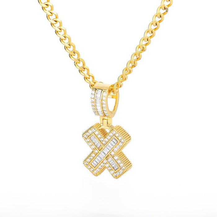 A-Z Iced Out Initial Zircon Letter Necklace