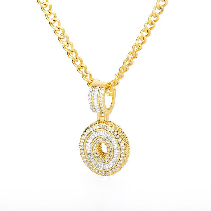 A-Z Iced Out Initial Zircon Letter Necklace