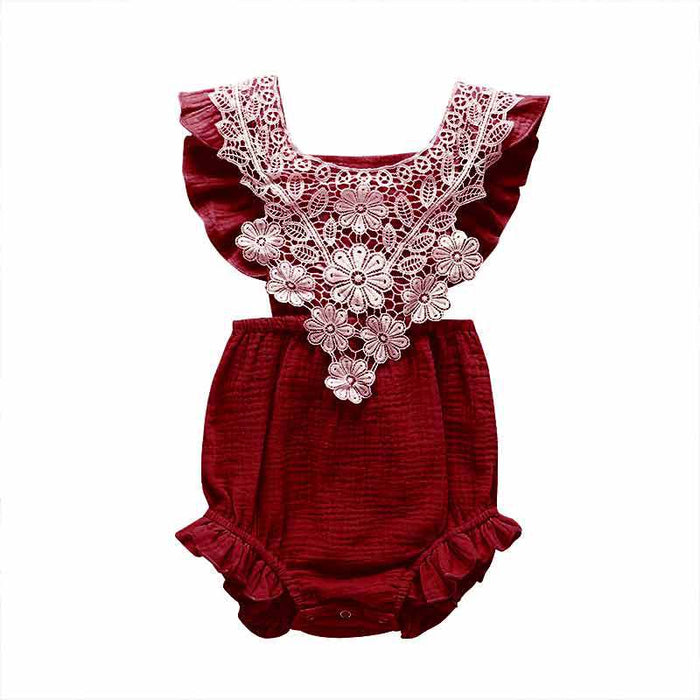 Summer Infant Jumpsuit Back Lace up Romper