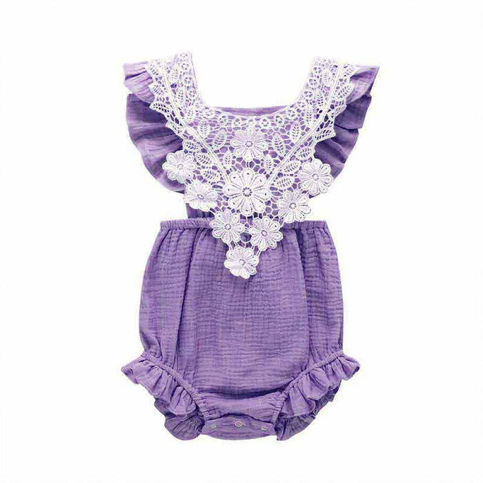 Summer Infant Jumpsuit Back Lace up Romper