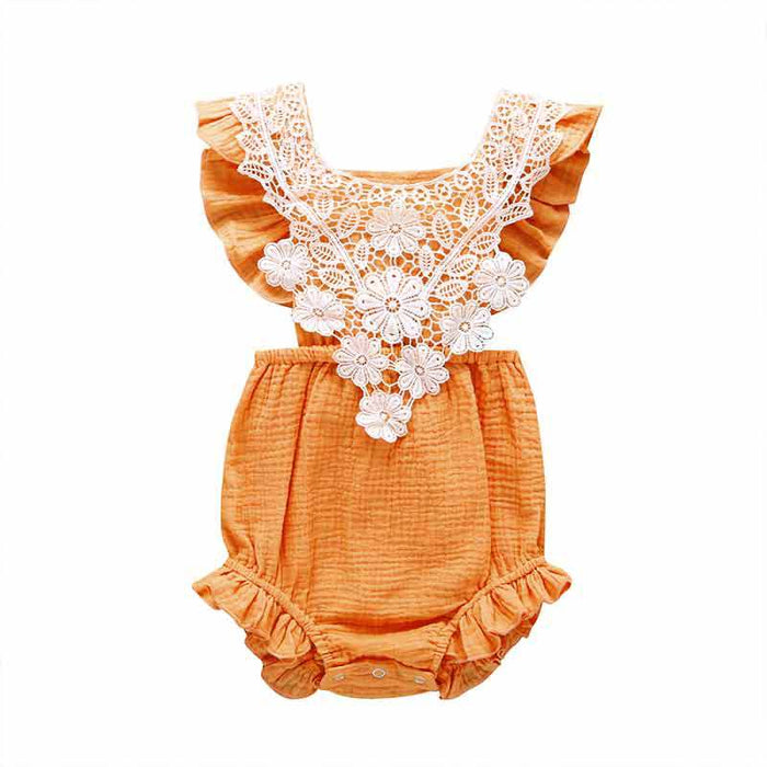 Summer Infant Jumpsuit Back Lace up Romper