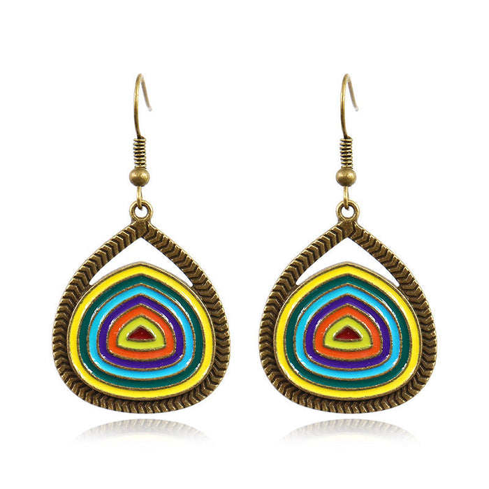 Women's Bohemian Vintage colour Water Drop Earrings
