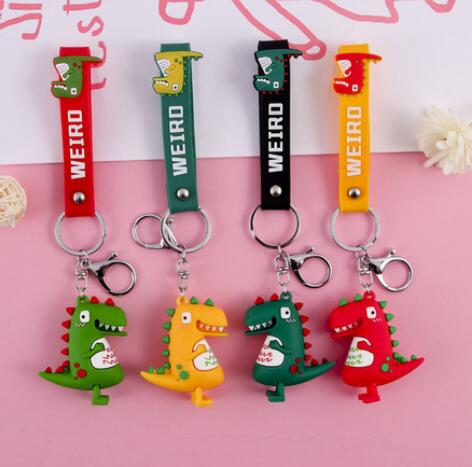 40Pcs Cartoon Dinosaur Keychain Pendant