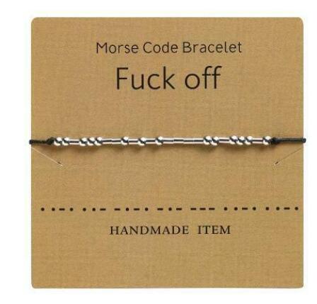 50 Pieces Handmade Adjustable Morse Code Bracelet