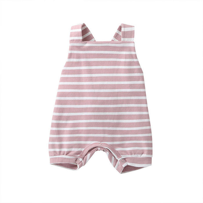 Boys and Girls Newborn Sleeveless Striped Bodysuit