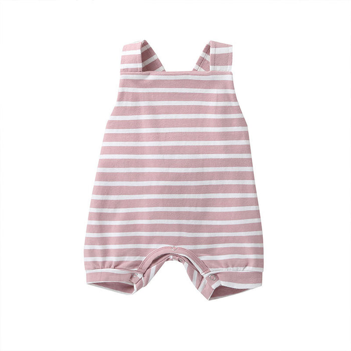 Boys and Girls Newborn Sleeveless Striped Bodysuit