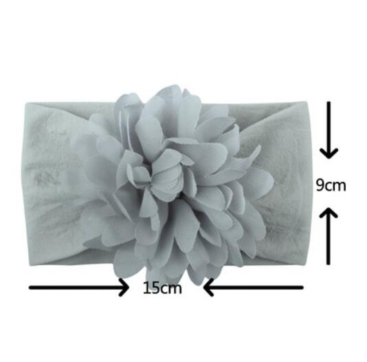 60Pcs Fashion Baby Nylon Flower Bandana Headband Accessories