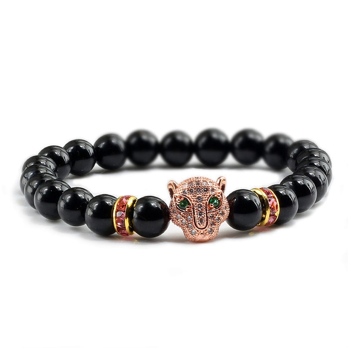 12 Style Men Black Lava Healing Balance Beads Bracelet