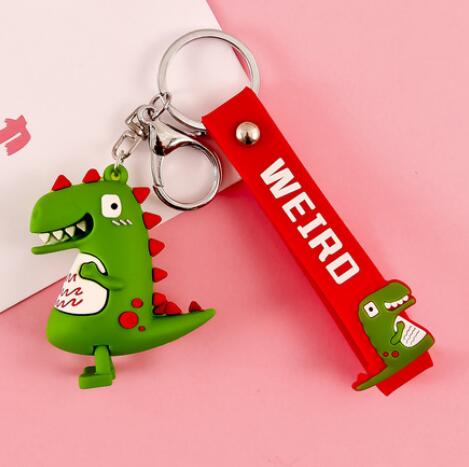 40Pcs Cartoon Dinosaur Keychain Pendant