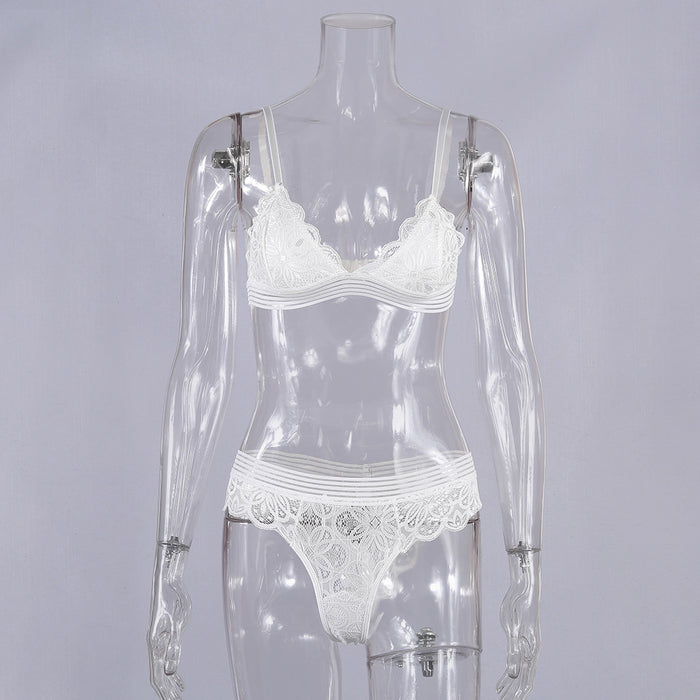 Lace Stitching Underwear Women Sexy Lingerie Set