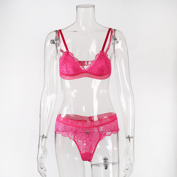 Lace Stitching Underwear Women Sexy Lingerie Set
