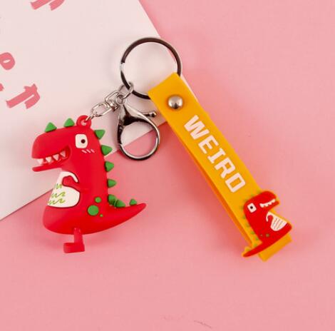 40Pcs Cartoon Dinosaur Keychain Pendant