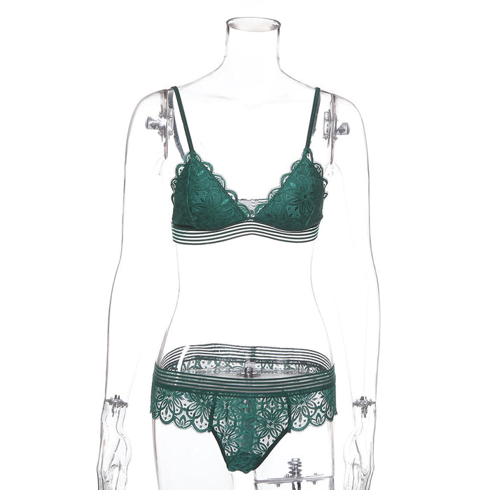 Lace Stitching Underwear Women Sexy Lingerie Set