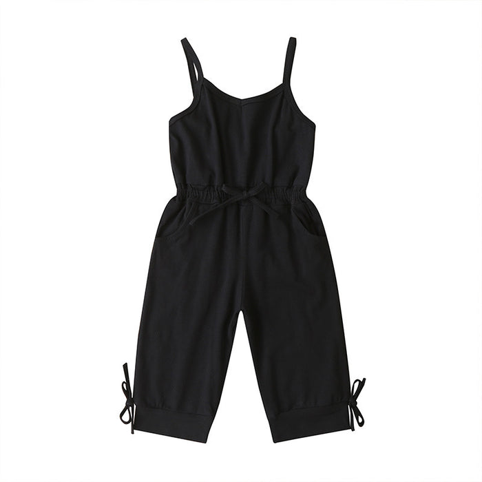 Girls' Summer Suspender Jumpsuit