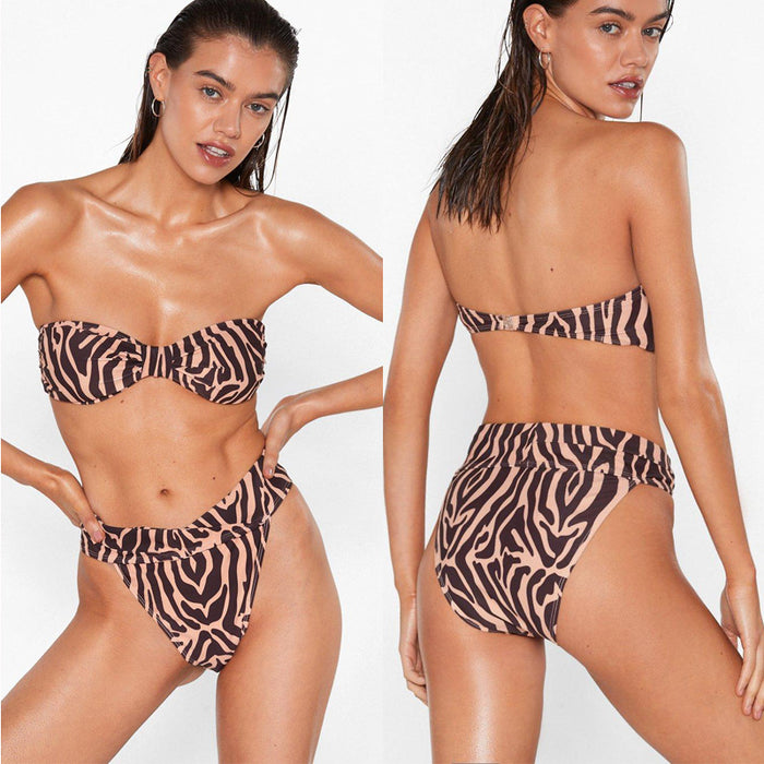 Sexy Bra Printed Women's Split Bikini