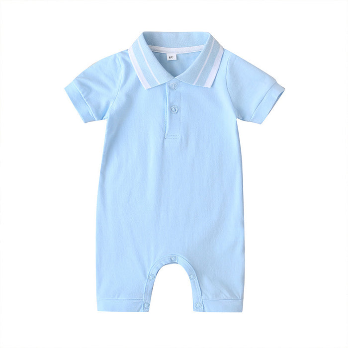 Baby Short Sleeve Polo Jumpsuit
