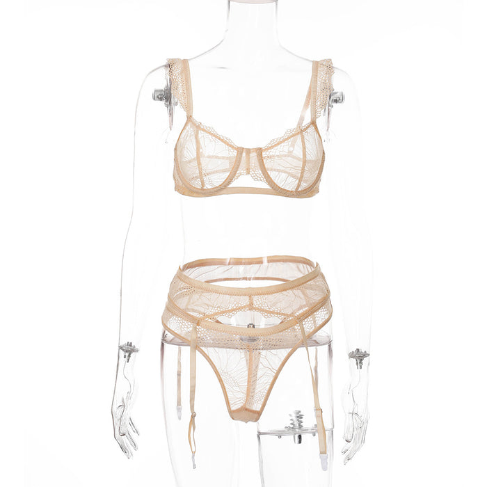Women's Sexy Lace Underwire Lingerie Underwear Set