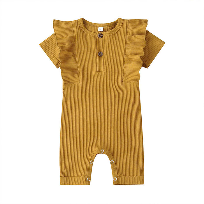 Summer Infant 5-color Ruffle Jumpsuit