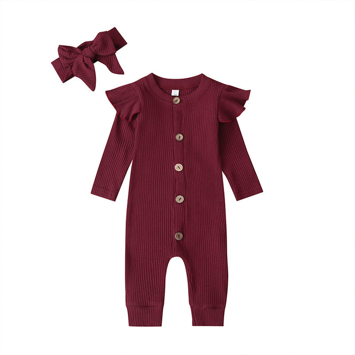 Long Sleeve Baby Girls' Jumpsuit