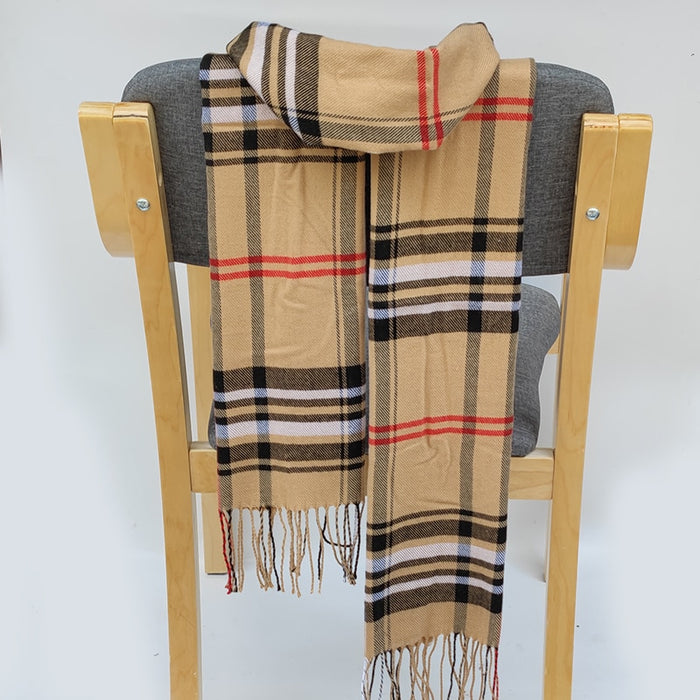 Classic Lattice Soft Scarf Cashmere Plaid Scarves