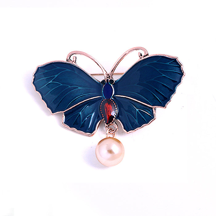 new oil drop butterfly brooch female pin