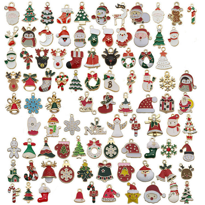 96 Pieces Mixed Christmas Charms
