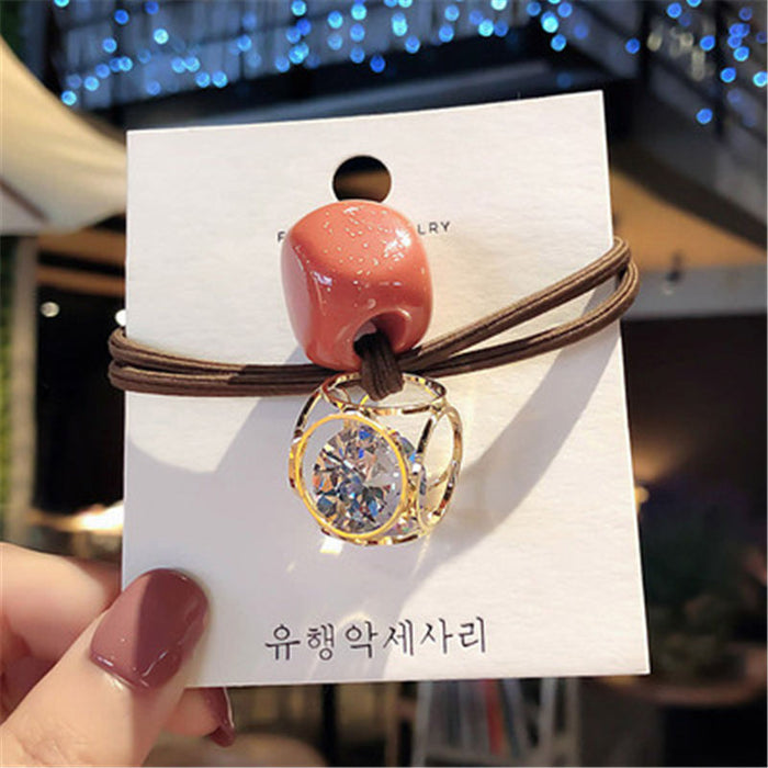 100X Hollow Crystal Rubber Band Hair Accessories