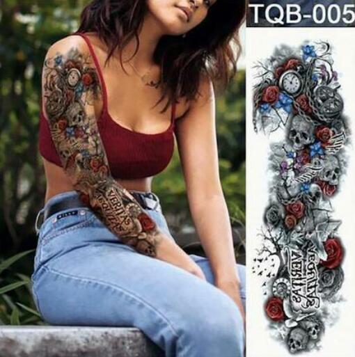 60 Pieces Full Arm Tattoo Stickers