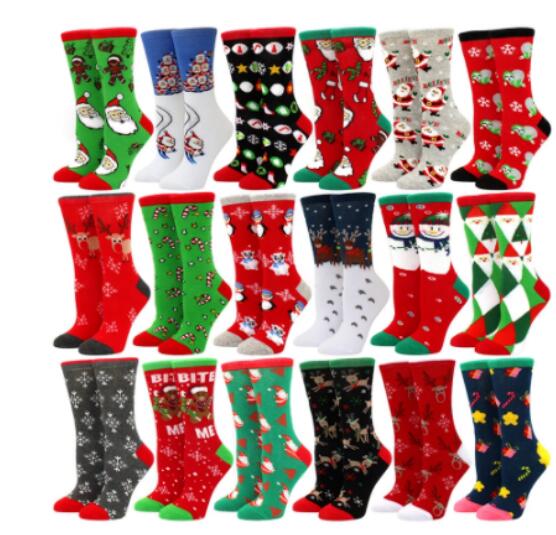 50 Pairs of Women's Cotton Santa Snowflake Christmas Socks