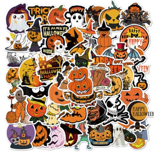 1000X Funny Halloween Ghost Pumpkin Horror Decoration Stickers