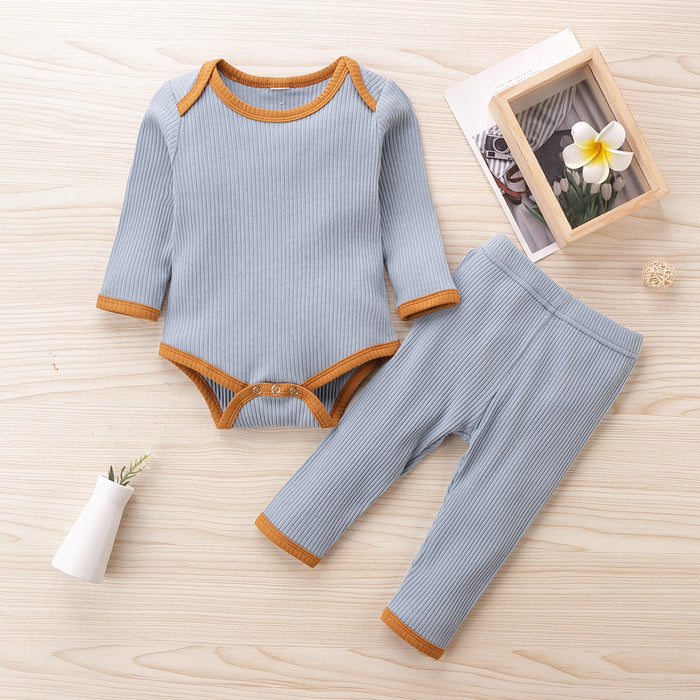 Solid colour pit bar baby Khaki suit