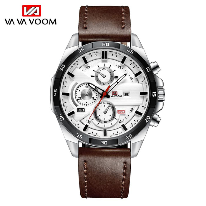 Stainless Steel Band Waterproof Casual Outdoor Run Hiking Leather Watches