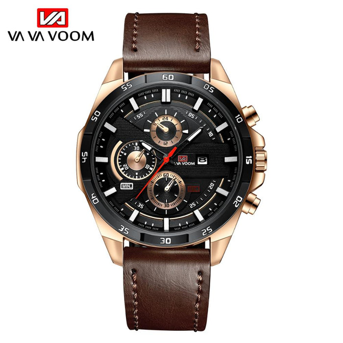 Stainless Steel Band Waterproof Casual Outdoor Run Hiking Leather Watches
