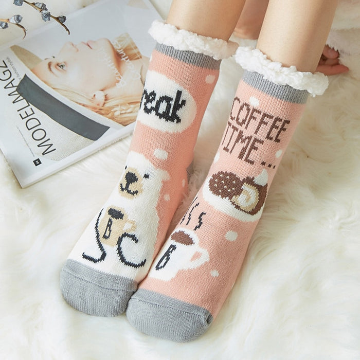 Cute Warm Socks Thicken Plus Cotton Winter Women Socks