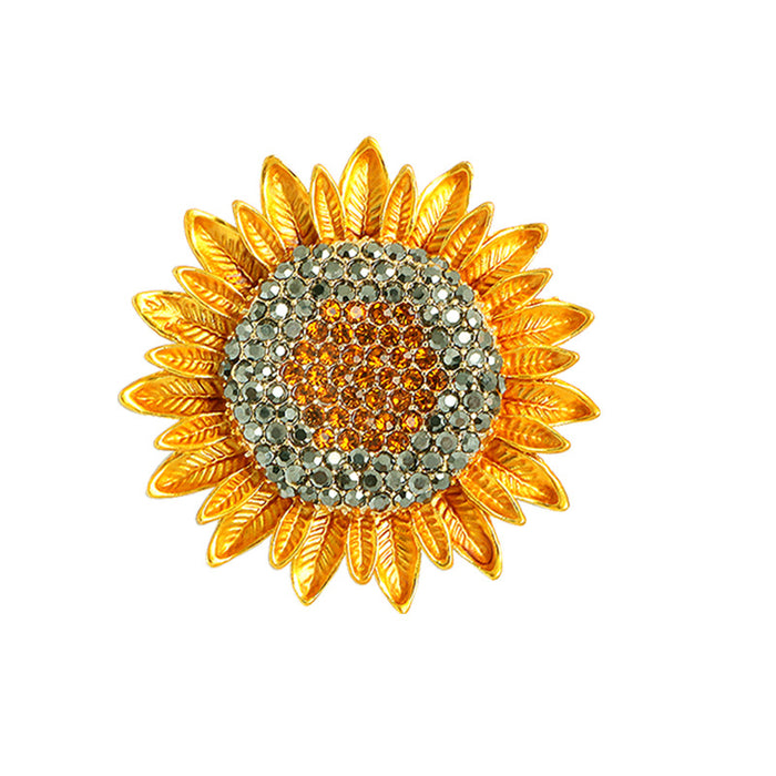 Sunflower Brooch Plant Flower Female Pin