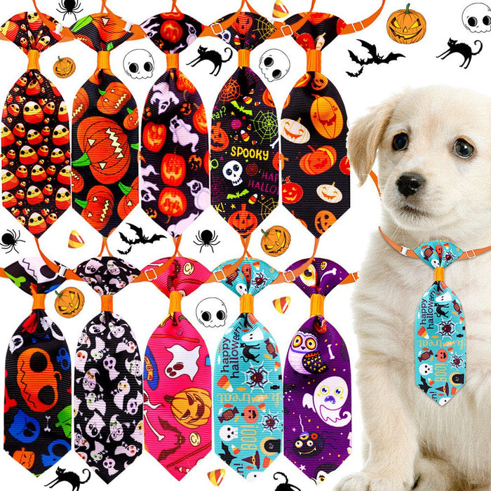 110Pcs Pet Halloween Small Tie