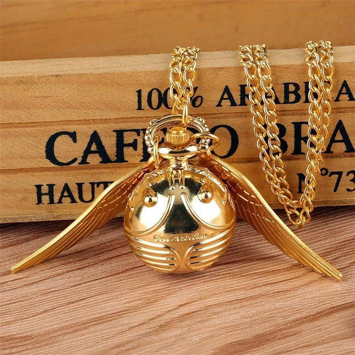 Small Golden Small Light Ball Large Wing Pocket Watch Ll3741