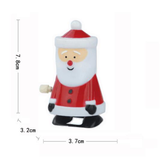 24PCS Mixed Color Winding Clockwork Will Walk Santa Claus