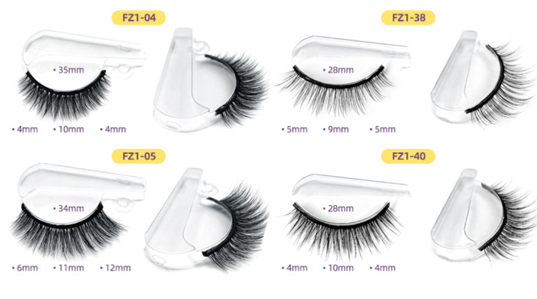 50 Pairs Glue free pure manual self-adhesive false eyelashes