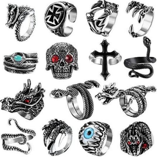 320X Animal Demon Eye Dragon Snake Finger Adjustible Rings
