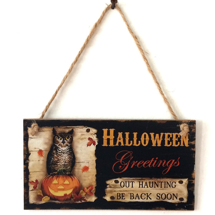 180PCS Halloween Wooden Sign Pumpkin-shaped Wooden Sign