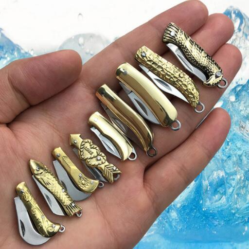 21Pieces Mini Stainless Steel Folding Knife Keychains