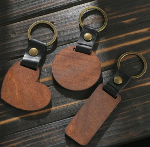 30pcs DIY Handmade Metal Leather Keychain