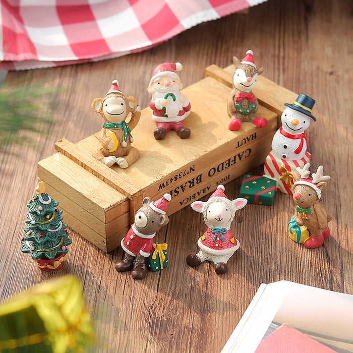 20 Pieces Handmade Mini Christmas Resin Ornaments