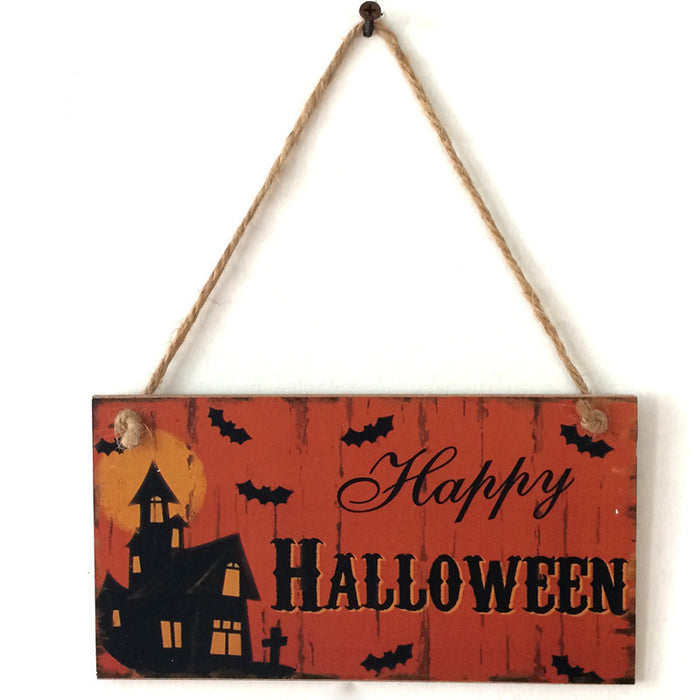 180PCS Halloween Wooden Sign Pumpkin-shaped Wooden Sign