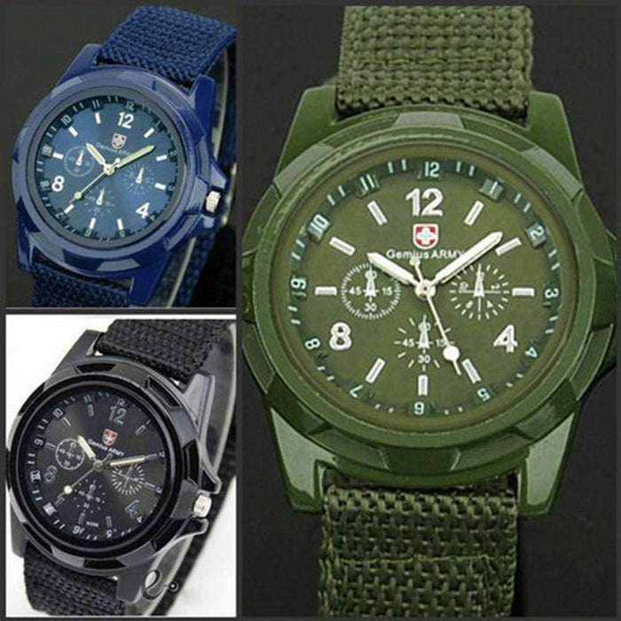 30Pcs Military Men's Fabric Canvas Strap Quartz Watches