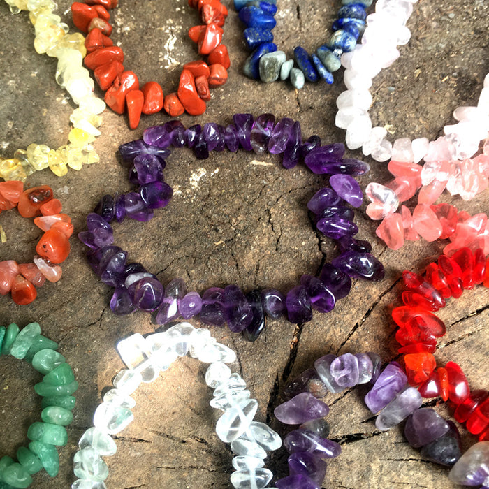 70 Pieces Natural Stone Elastic Bracelet