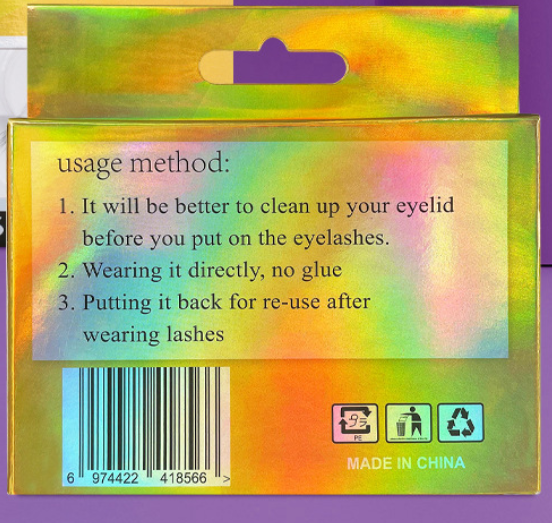 50 Pairs Glue free pure manual self-adhesive false eyelashes