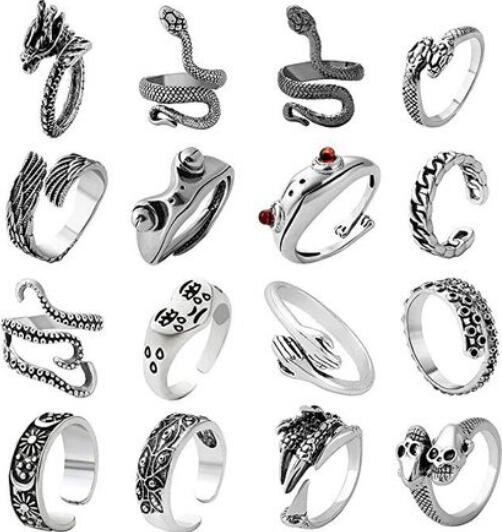 320X Animal Demon Eye Dragon Snake Finger Adjustible Rings